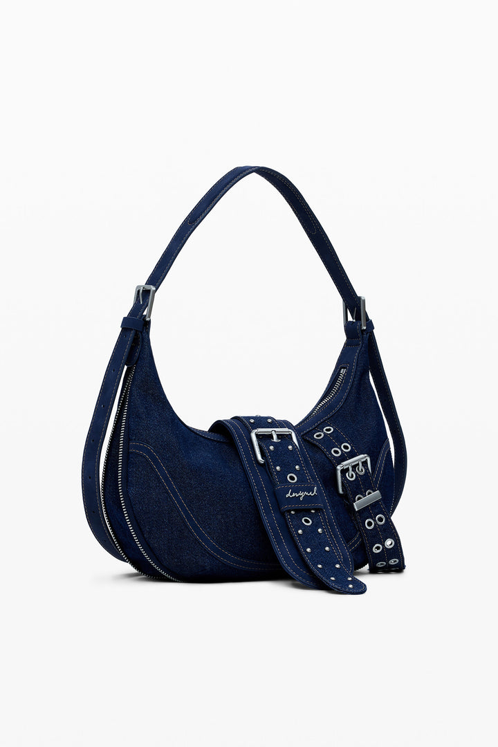 Desigual Medium Denim Bag with Buckles