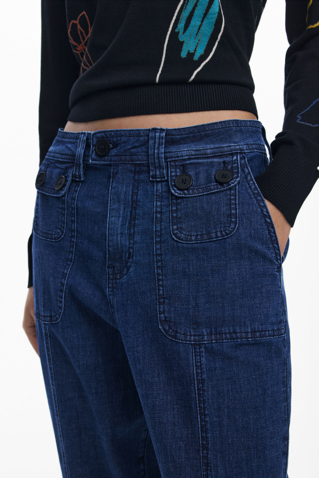 Desigual Jogger Jeans with Cuffs