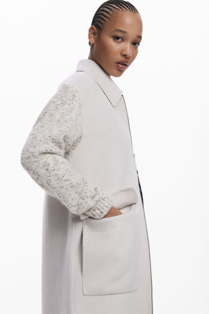 Desigual Light Combined Cloth Coat