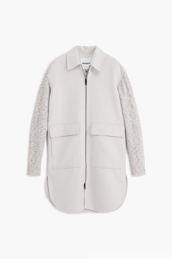 Desigual Light Combined Cloth Coat