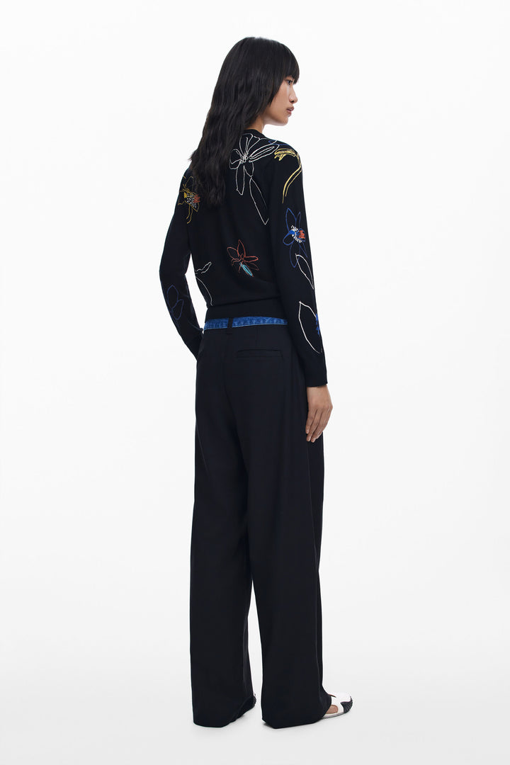Desigual Floral Stroke Sweater