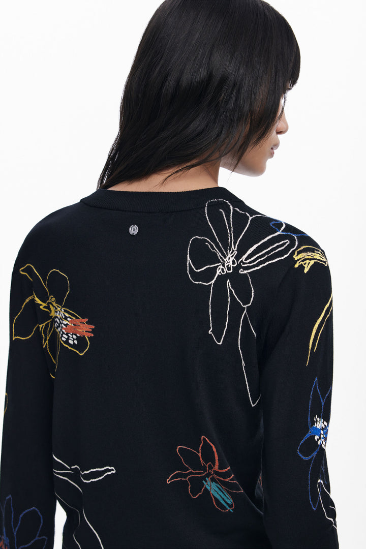 Desigual Floral Stroke Sweater