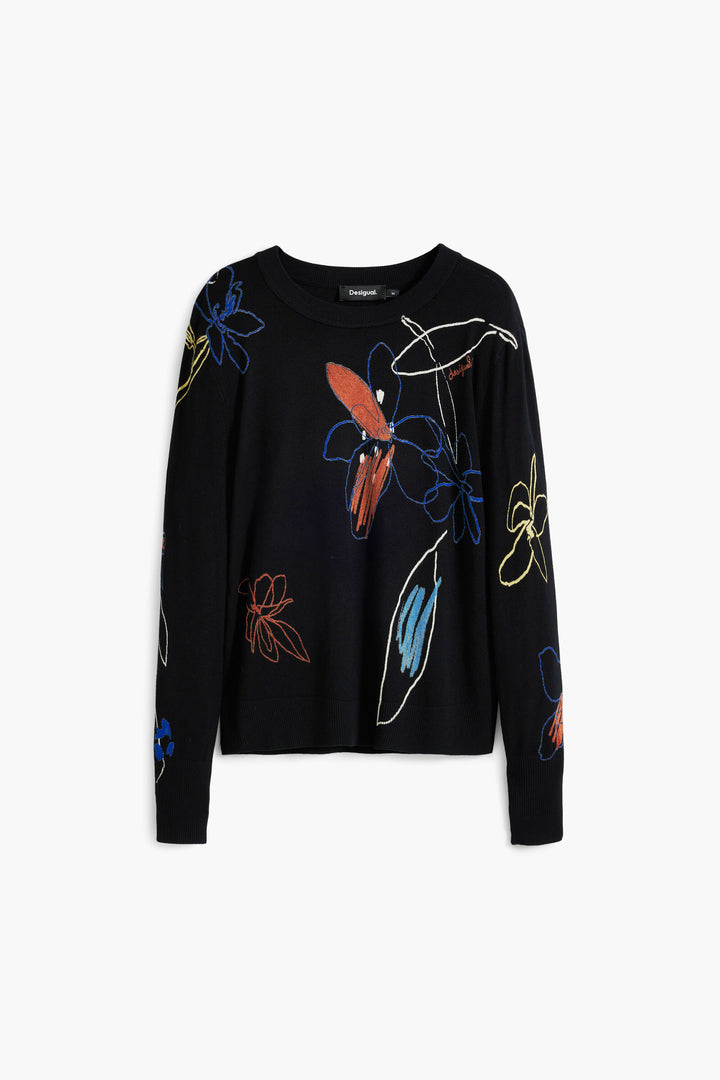 Desigual Floral Stroke Sweater