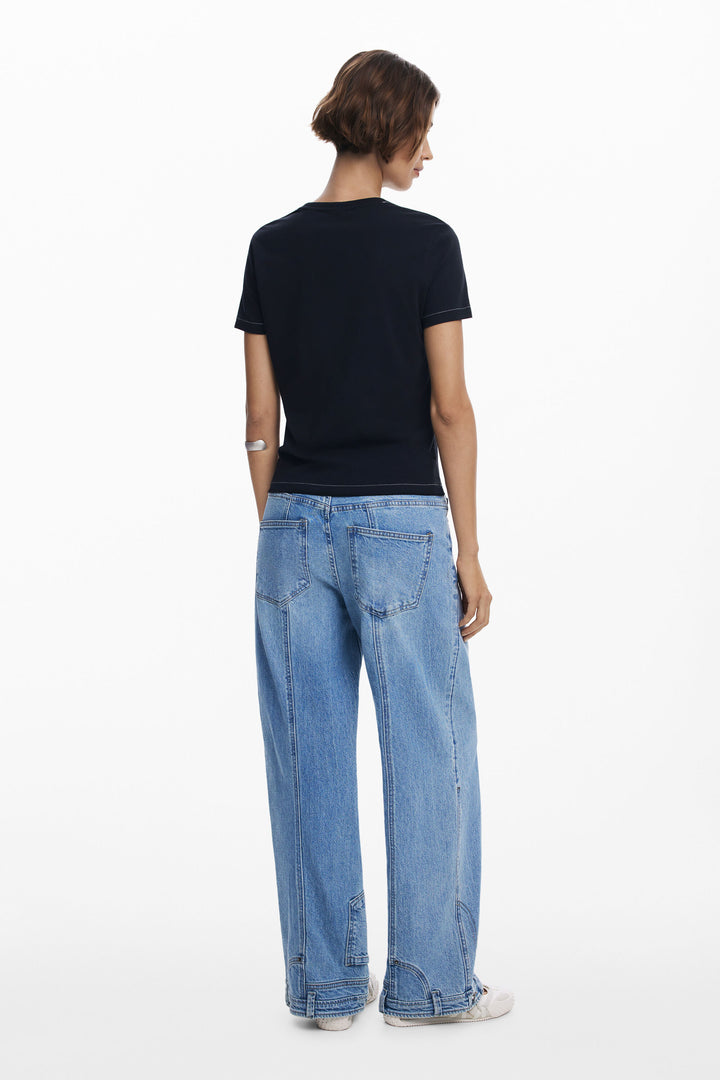 Desigual Newspaper Heart T‑Shirt