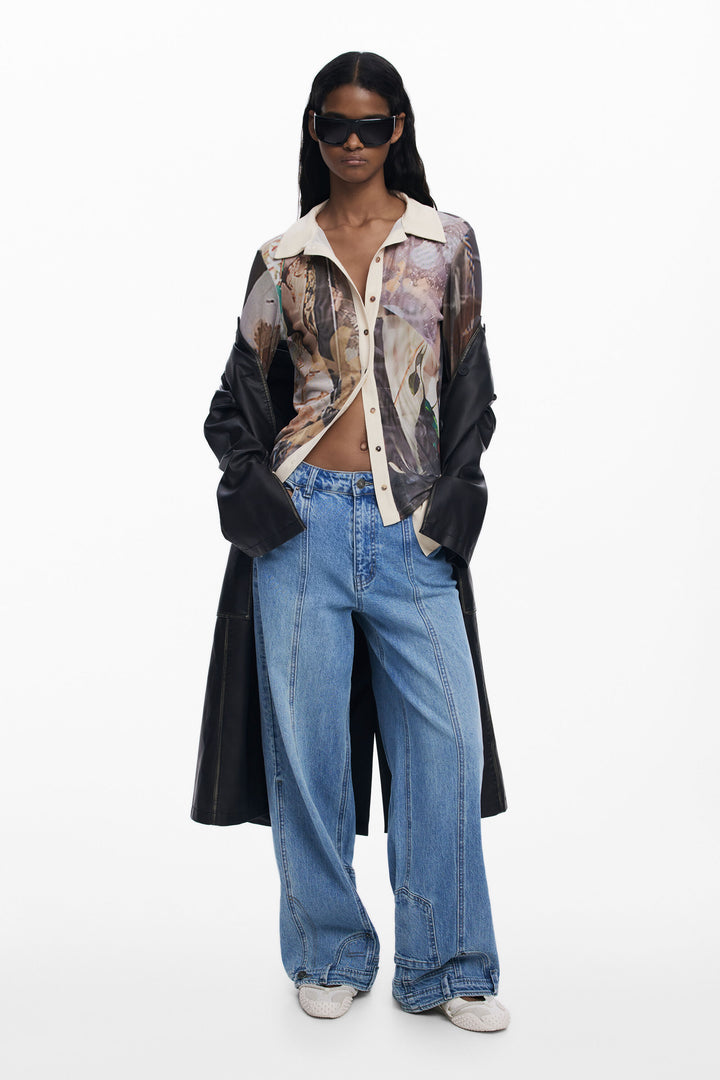 Desigual Chiffon Cuff Shirt