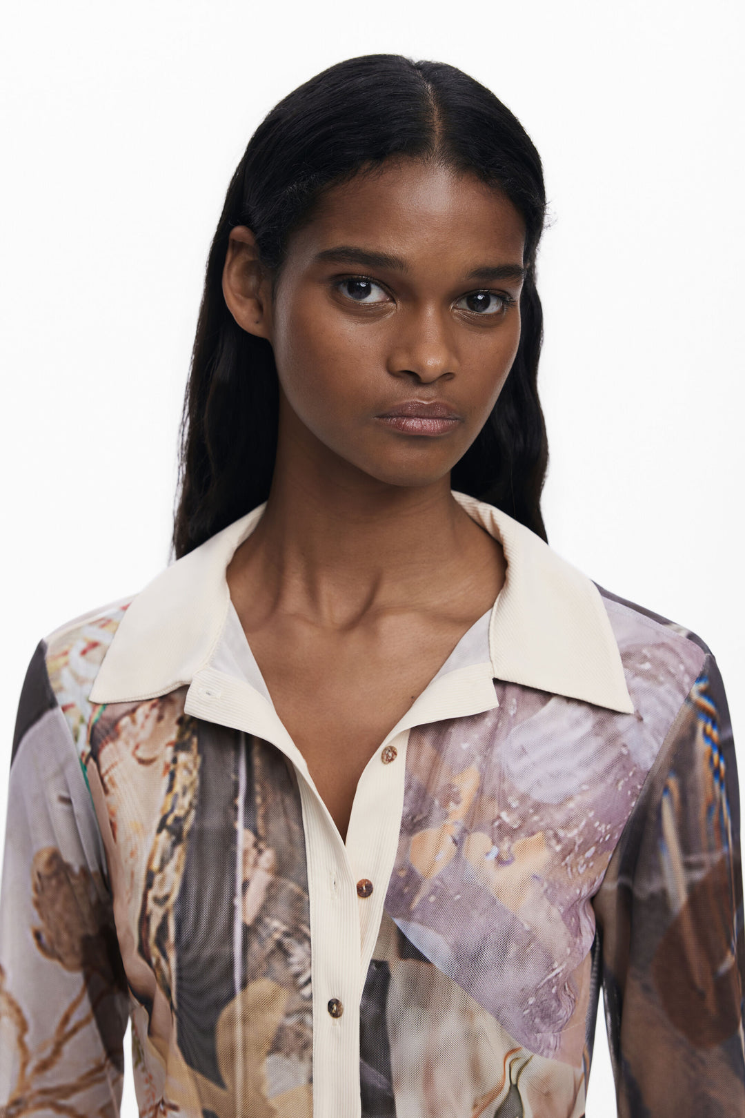 Desigual Chiffon Cuff Shirt