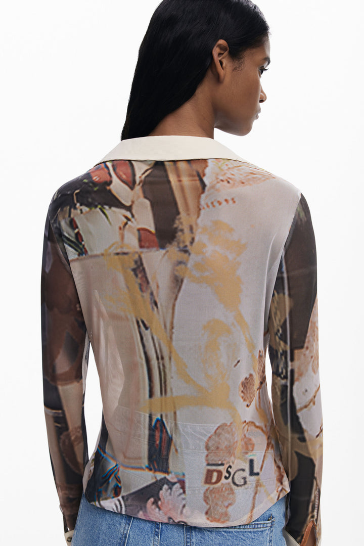 Desigual Chiffon Cuff Shirt