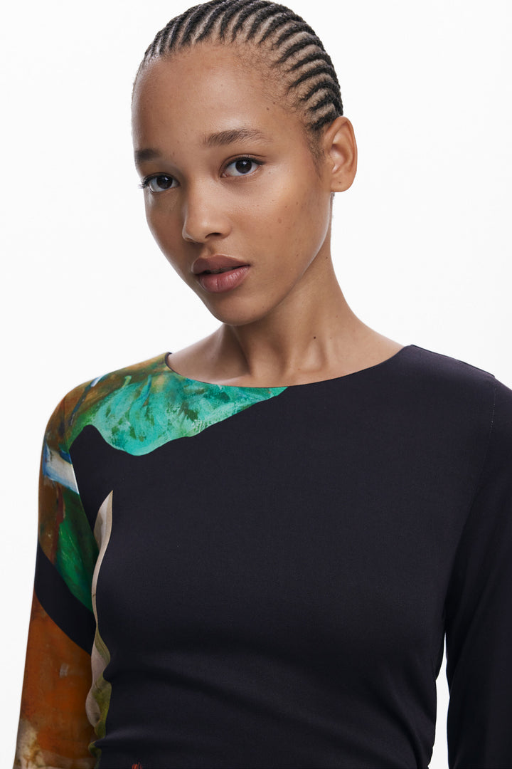 Desigual Collage Asymmetrical Dress