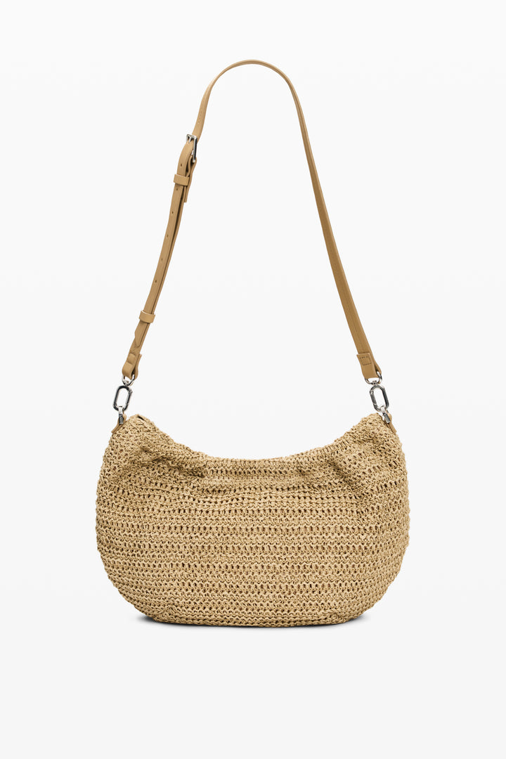 Desigual oval raffia bag with charms