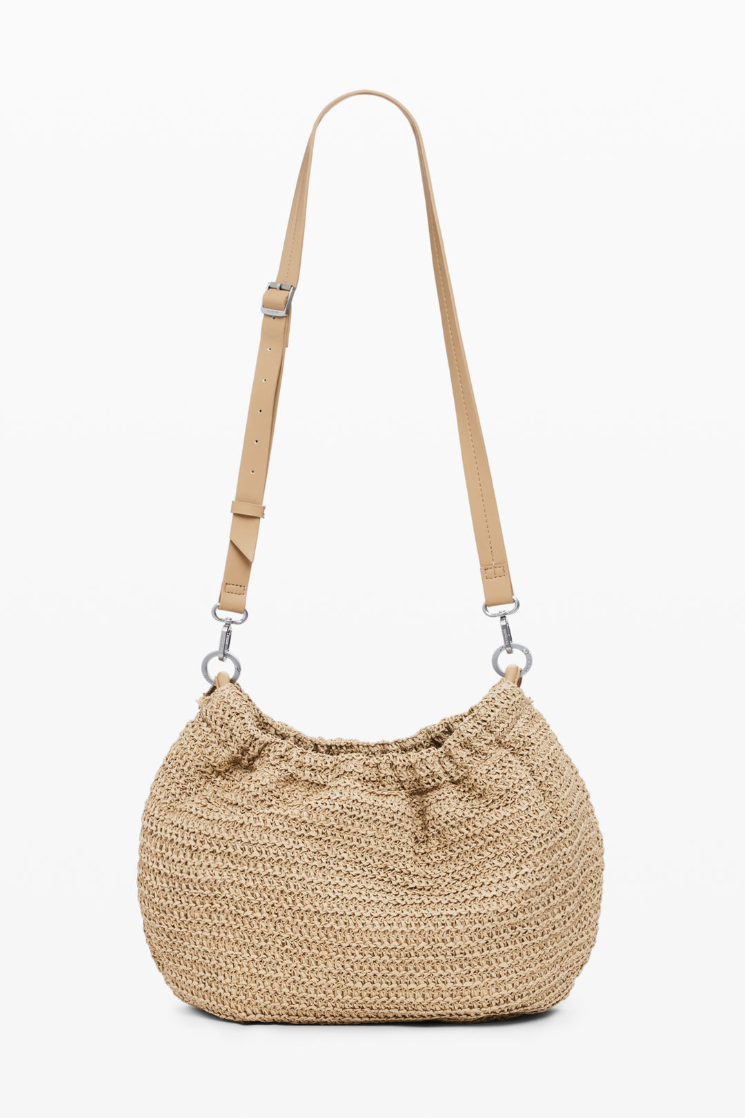 Desigual oval raffia bag with charms