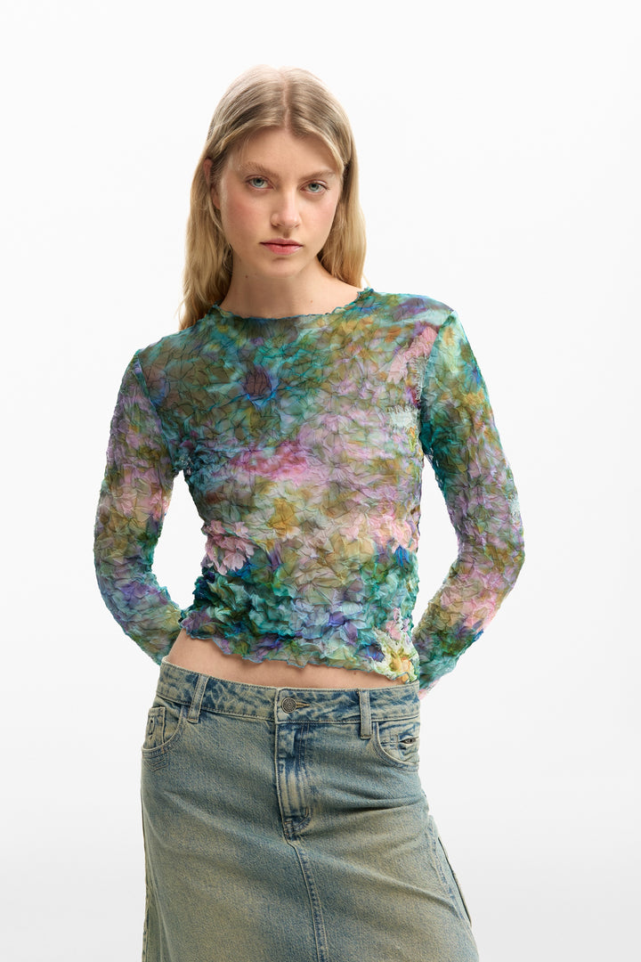 Desigual Floral textured Top