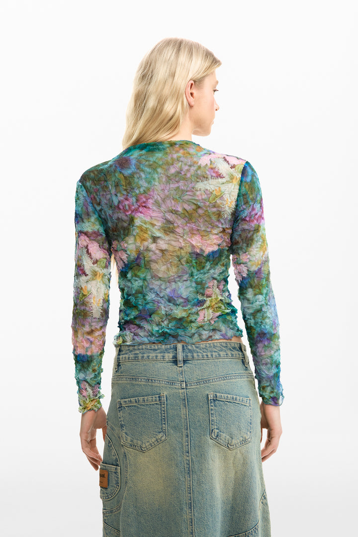 Desigual Floral textured Top