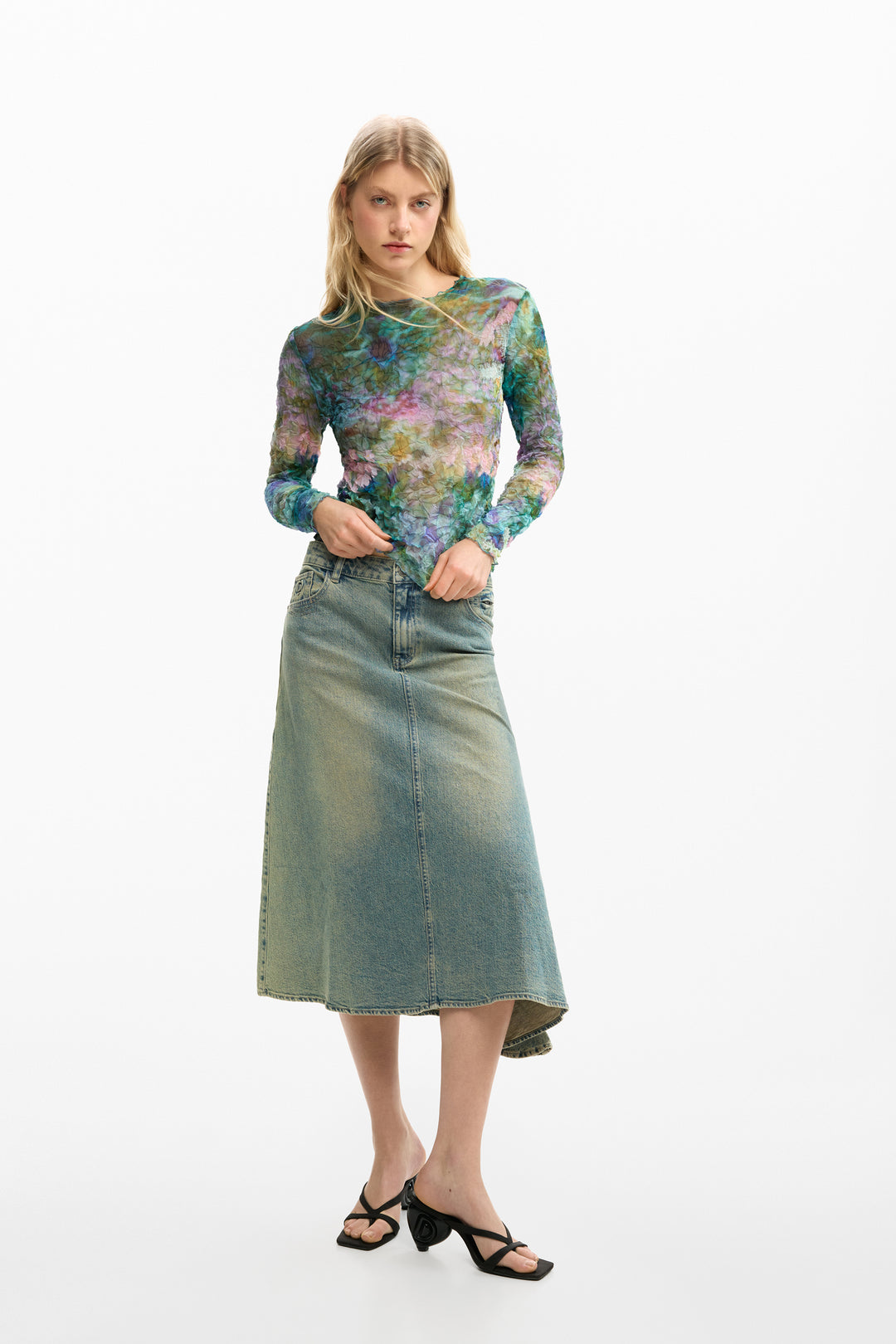 Desigual Floral textured Top