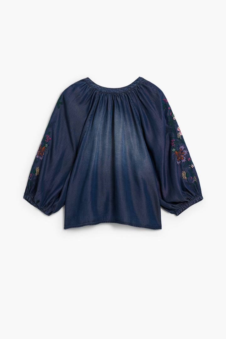 Desigual Embroidered balloon blouse