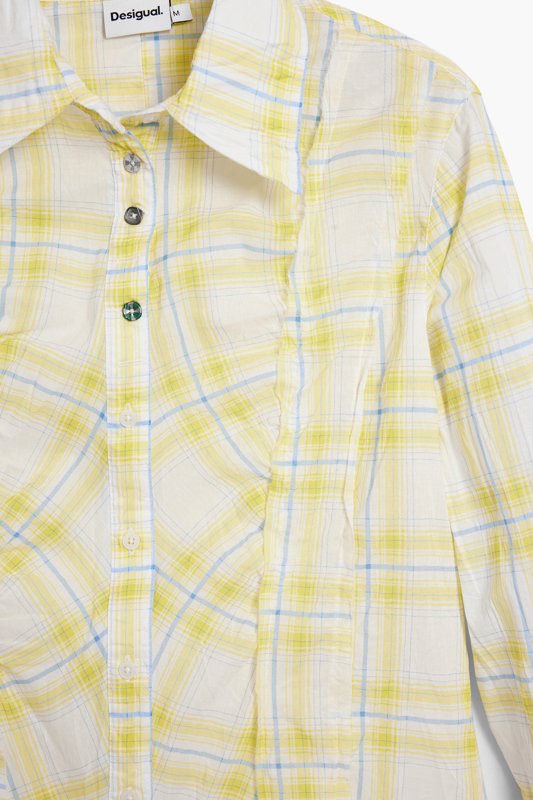 Desigual Checkered shirt - Yellow