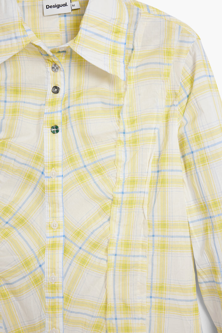 Desigual Checkered shirt - Yellow