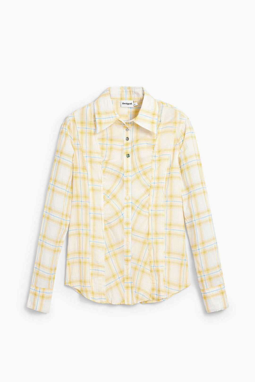 Desigual Checkered shirt - Yellow