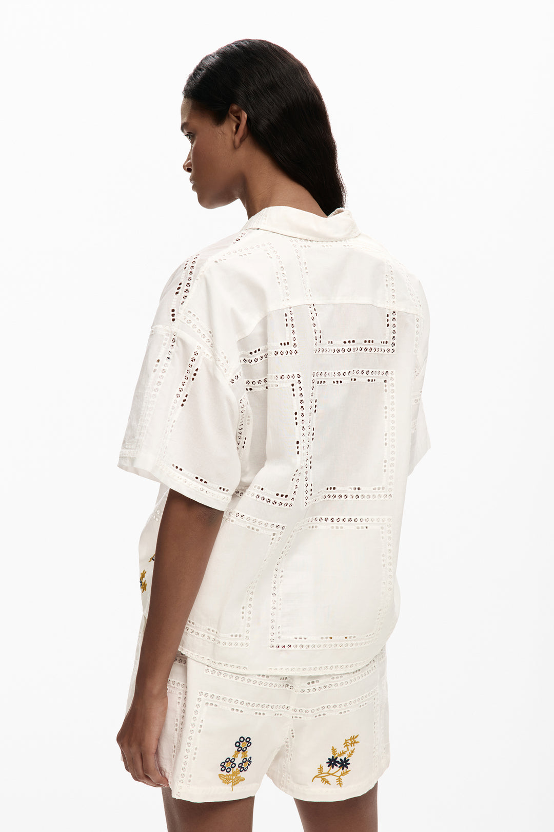 Desigual Short-sleeve embroidered shirt