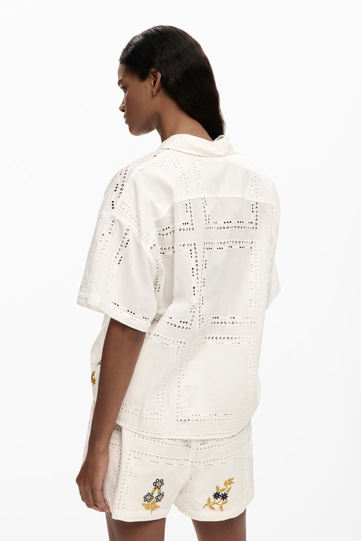 Desigual Short-sleeve embroidered shirt