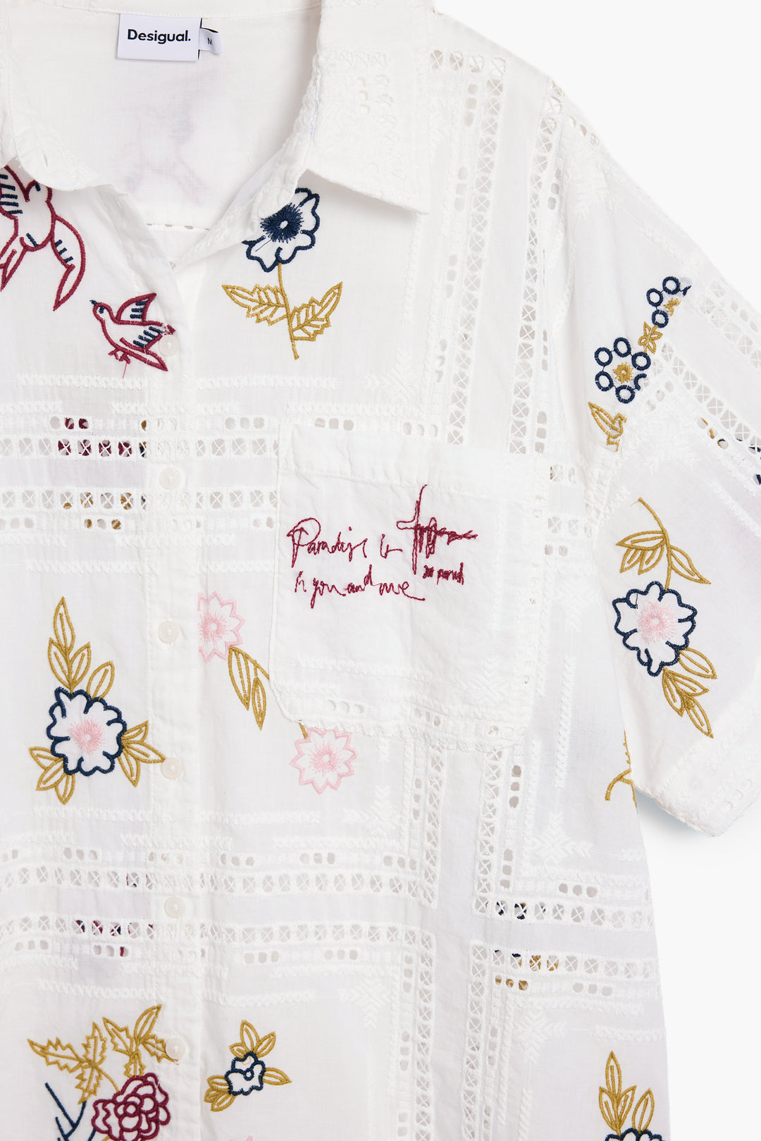 Desigual Short-sleeve embroidered shirt
