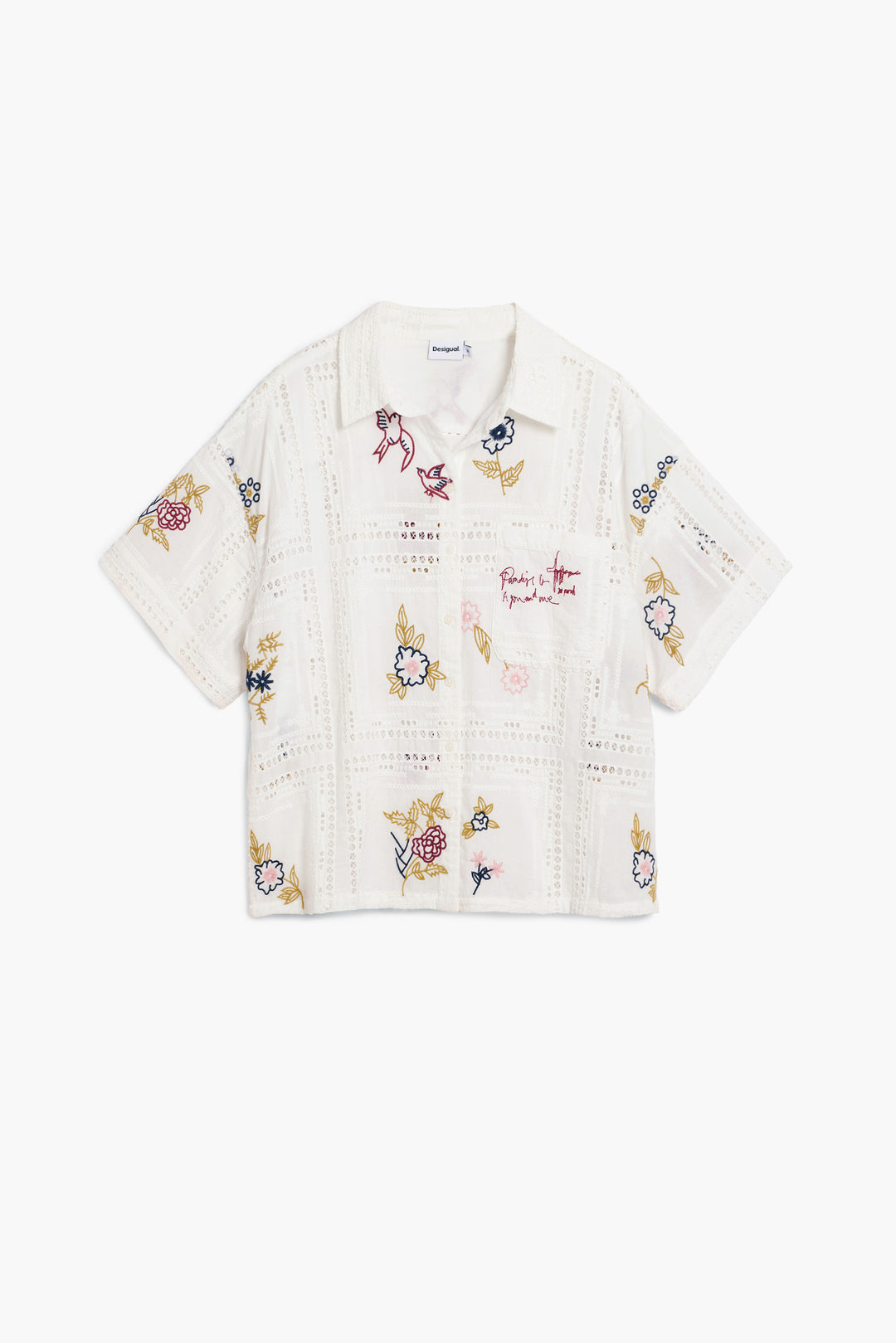 Desigual Short-sleeve embroidered shirt