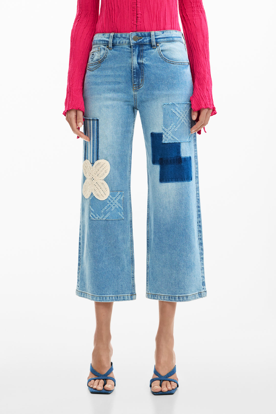 Desigual Crochet Patch Denim