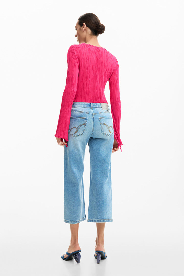 Desigual Crochet Patch Denim