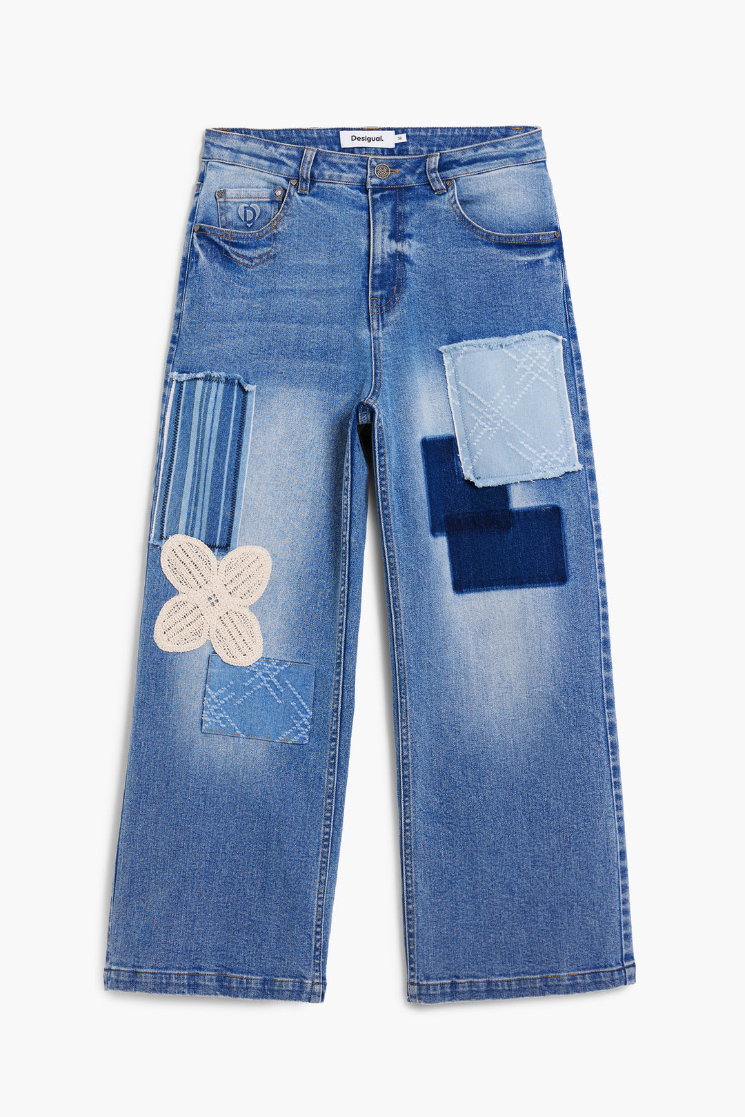 Desigual Crochet Patch Denim