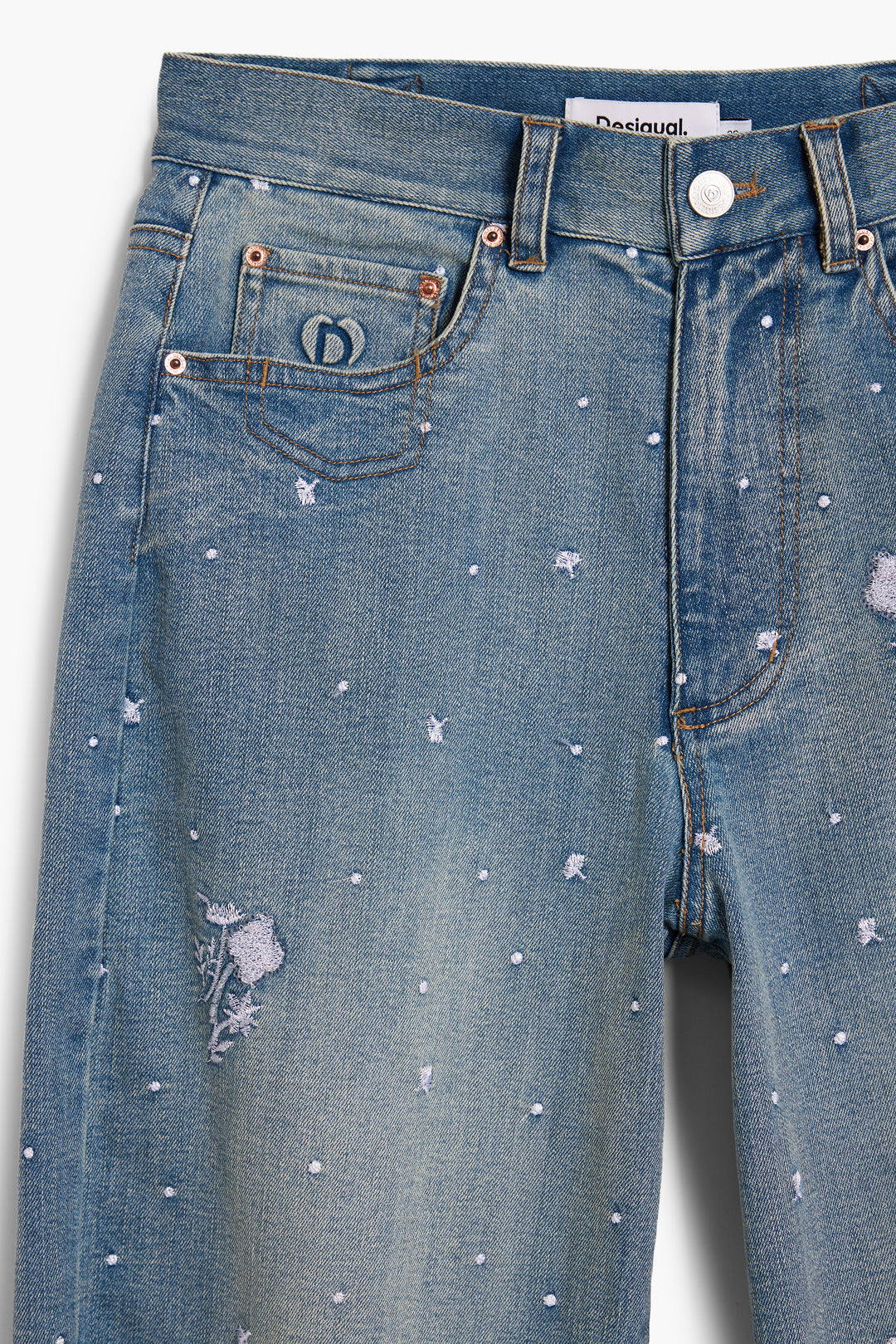 Desigual Embroidered jeans