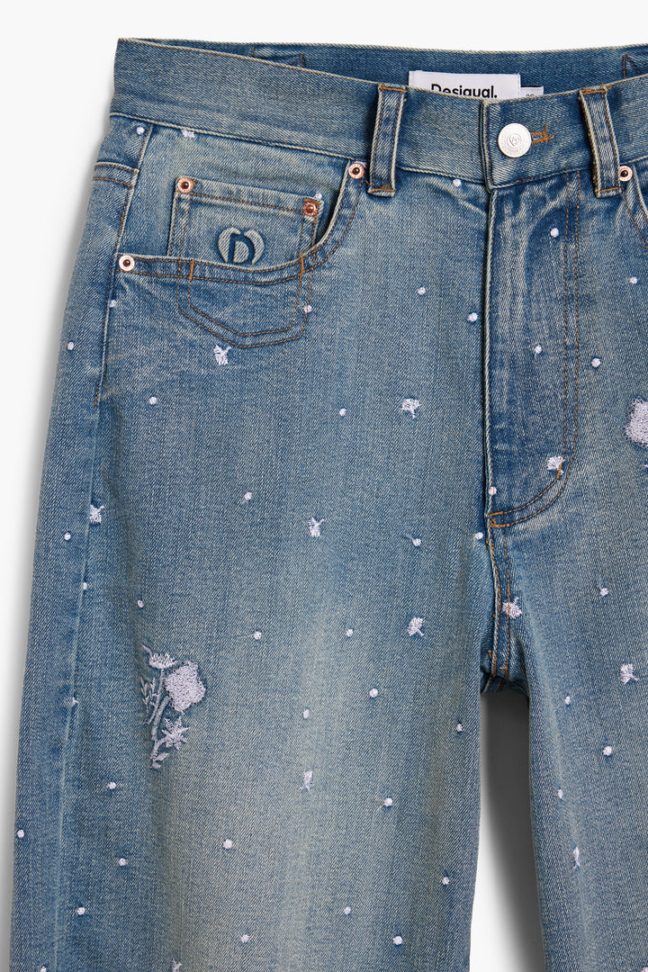 Desigual Embroidered jeans