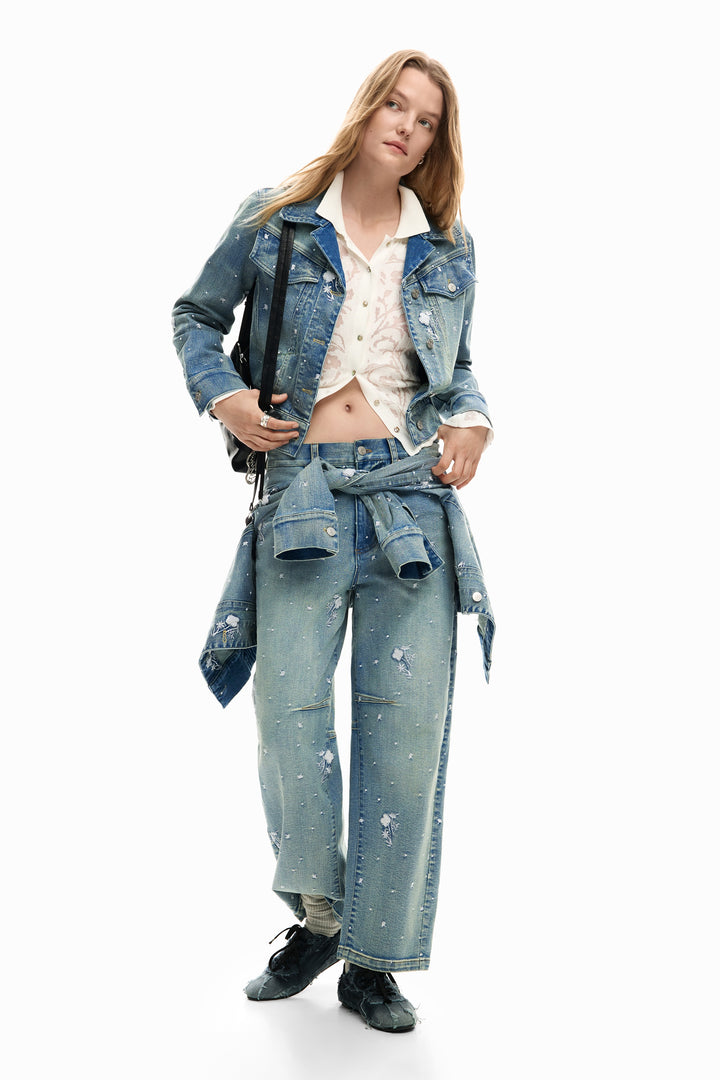 Desigual Embroidered jeans
