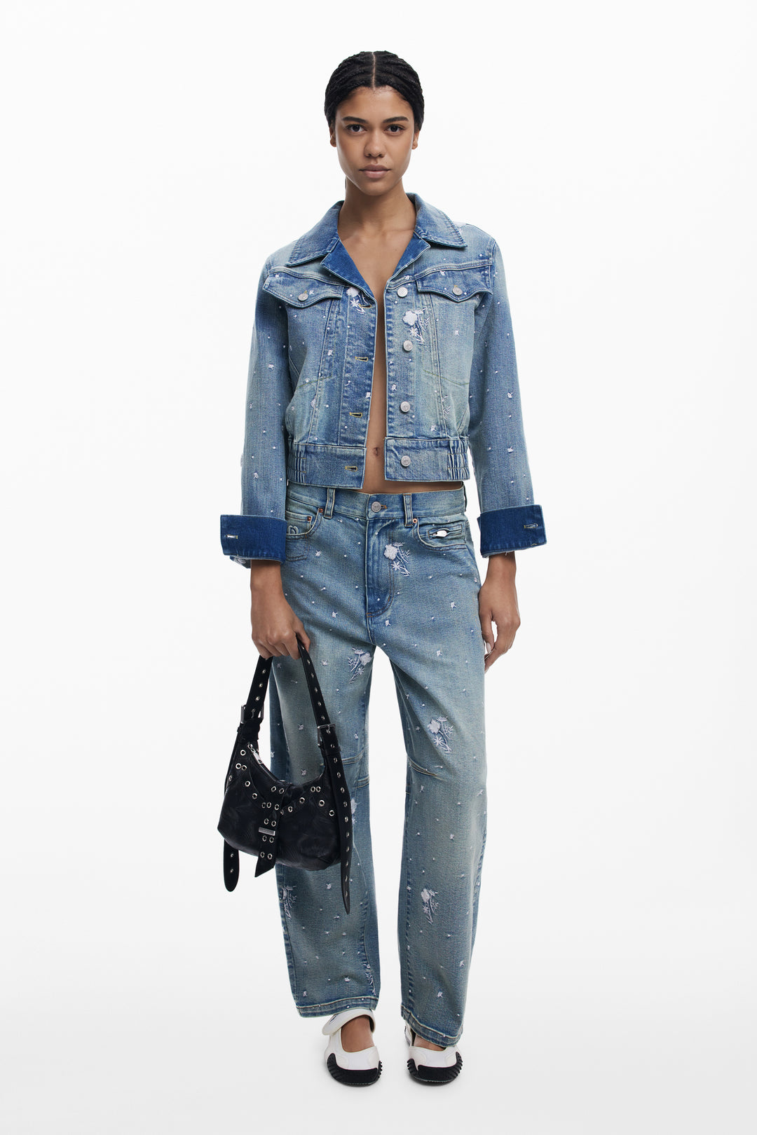 Desigual Embroidered jeans