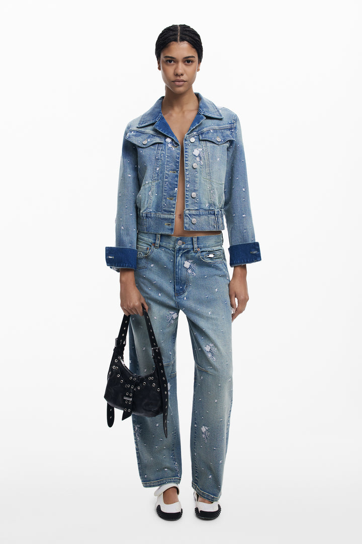 Desigual Embroidered jeans