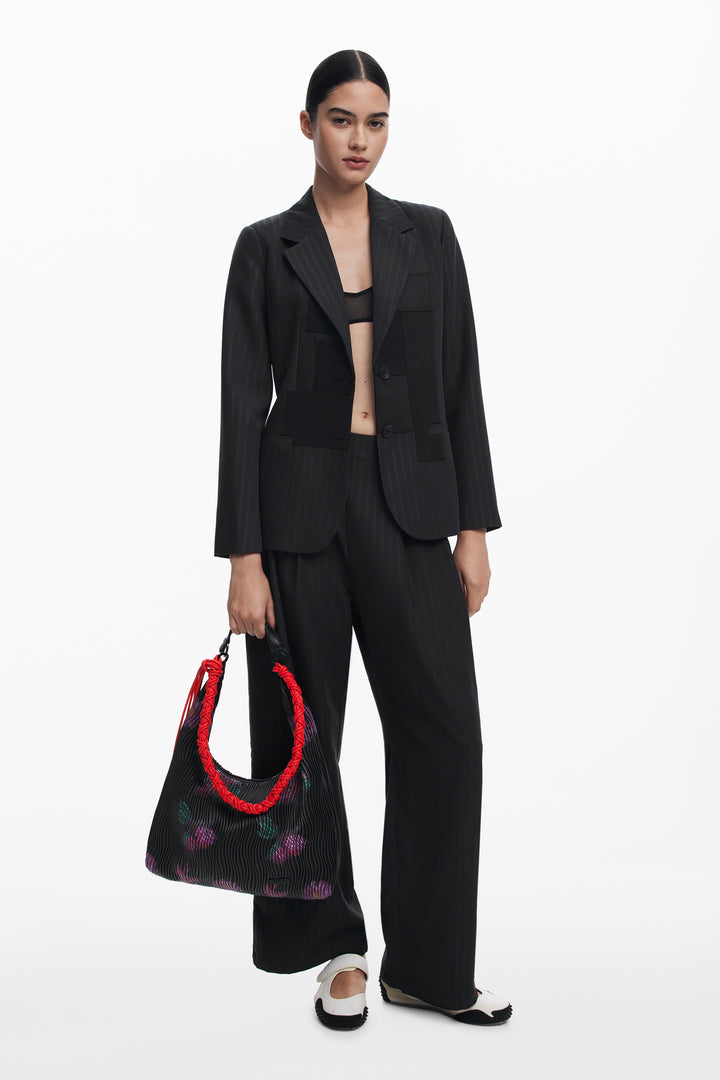 Desigual Striped patch blazer