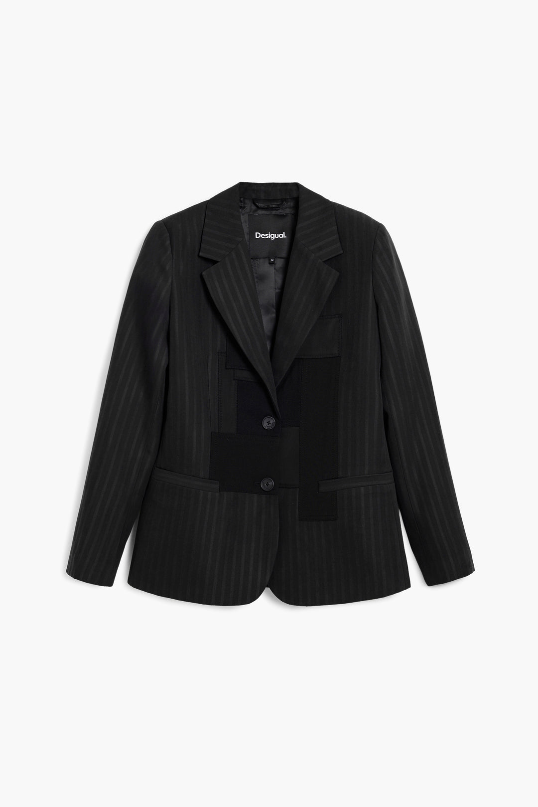 Desigual Striped patch blazer