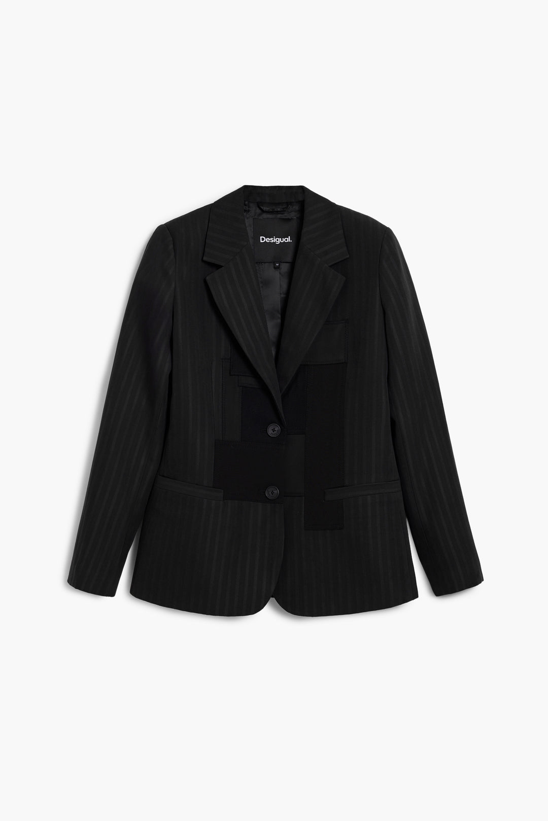 Desigual Striped patch blazer