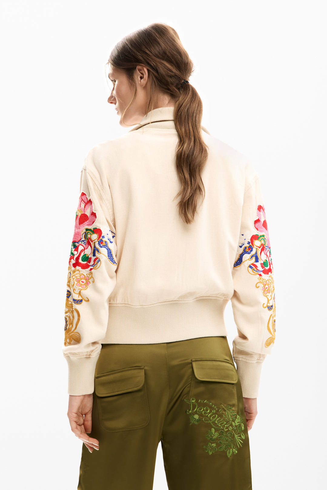 Desigual Floral patch jacket