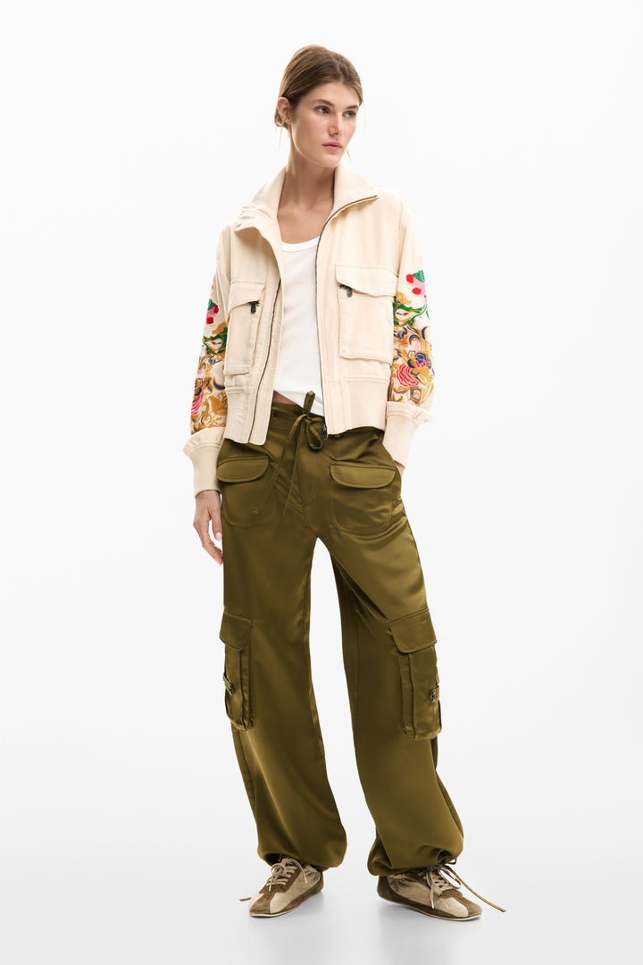 Desigual Floral patch jacket