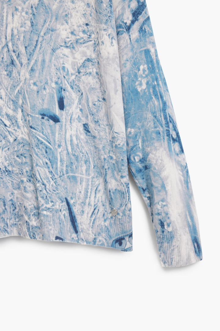 Desigual Abstract PrintV-Neck Sweater