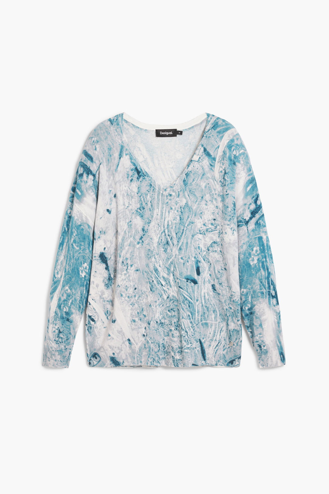 Desigual Abstract PrintV-Neck Sweater