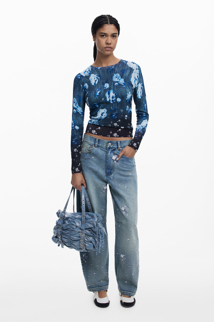 Desigual Fine Floral Sweater