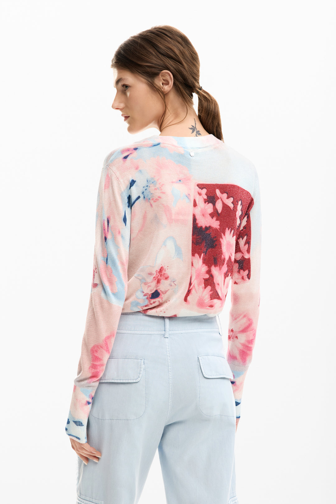 Desigual Fine knit collage sweater