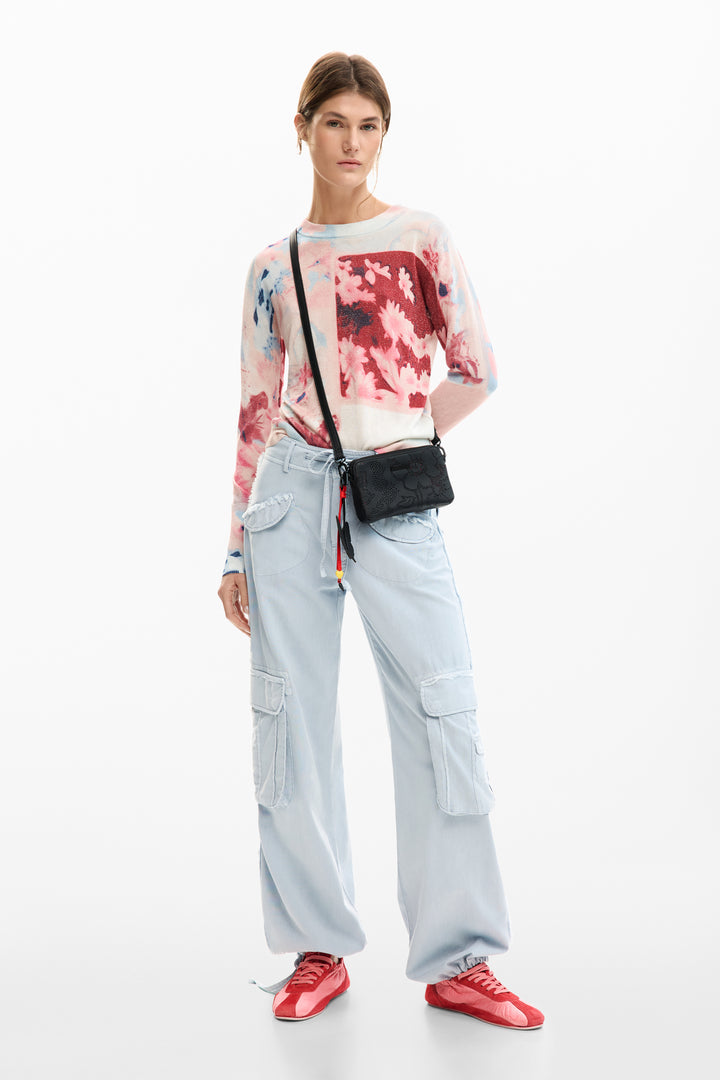 Desigual Fine knit collage sweater