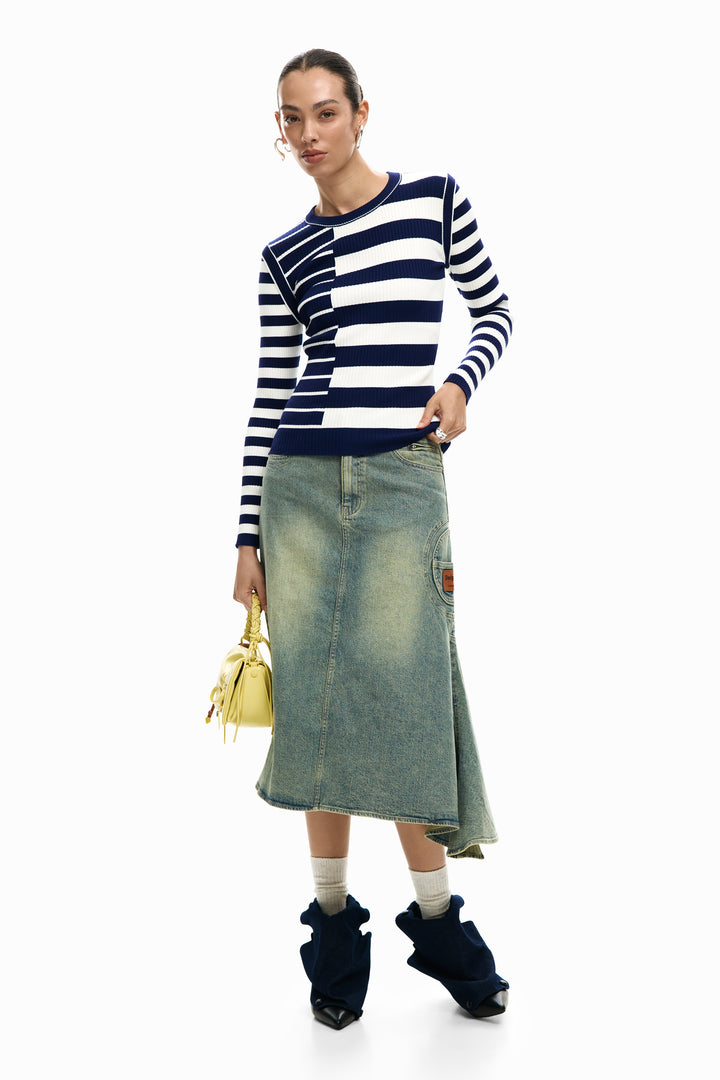 Desigual Rib Striped Sweater