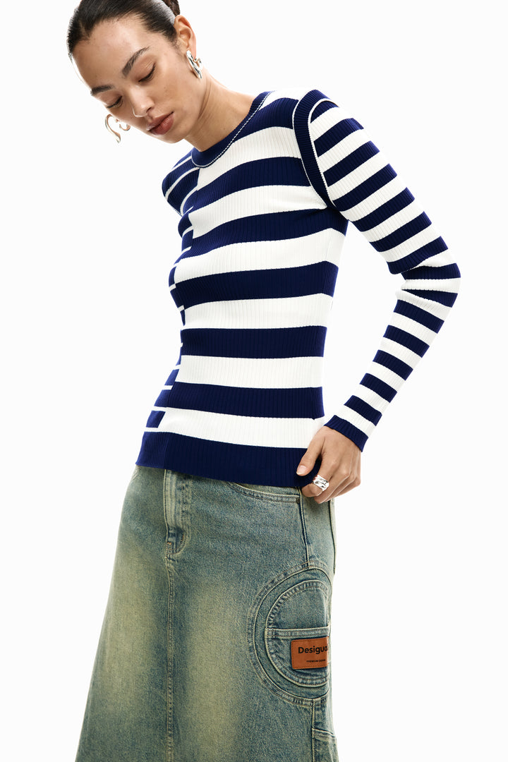 Desigual Rib Striped Sweater