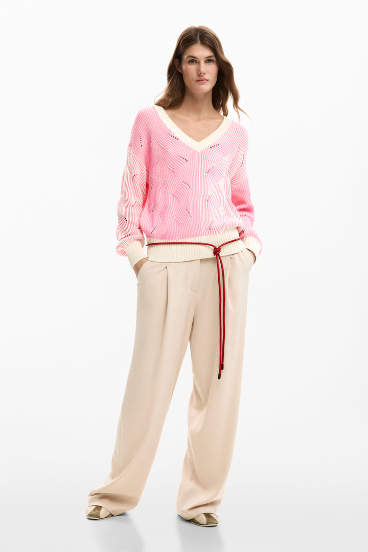 Desigual Two-tone knitted sweater