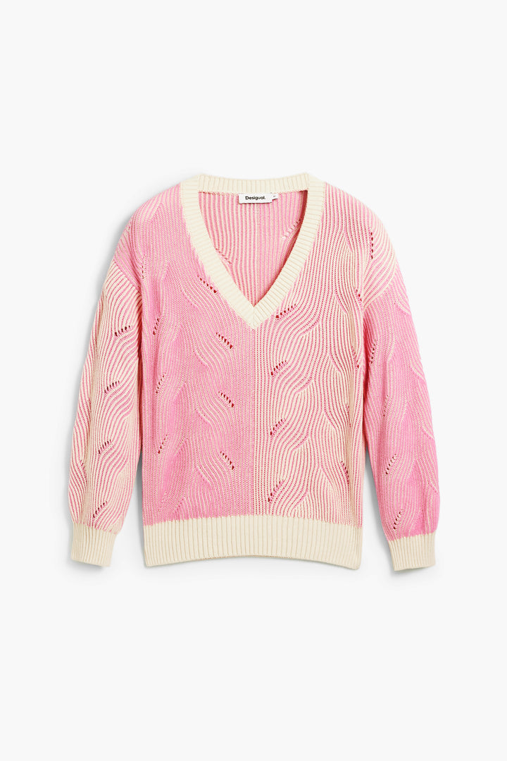 Desigual Two-tone knitted sweater