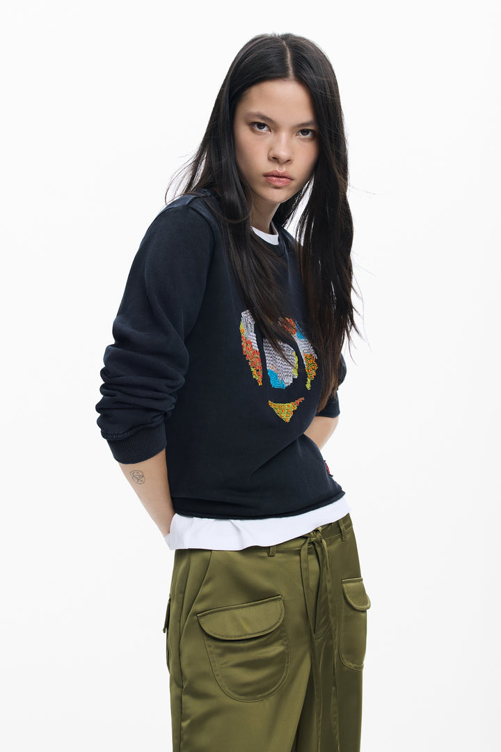 Desigual embroidered heart Sweatshirt