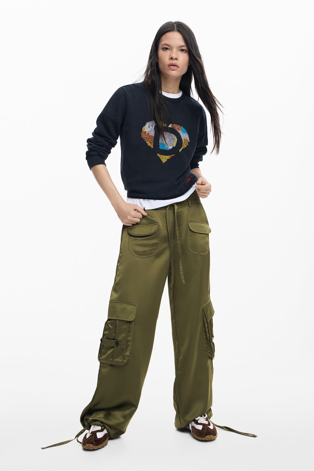Desigual embroidered heart Sweatshirt