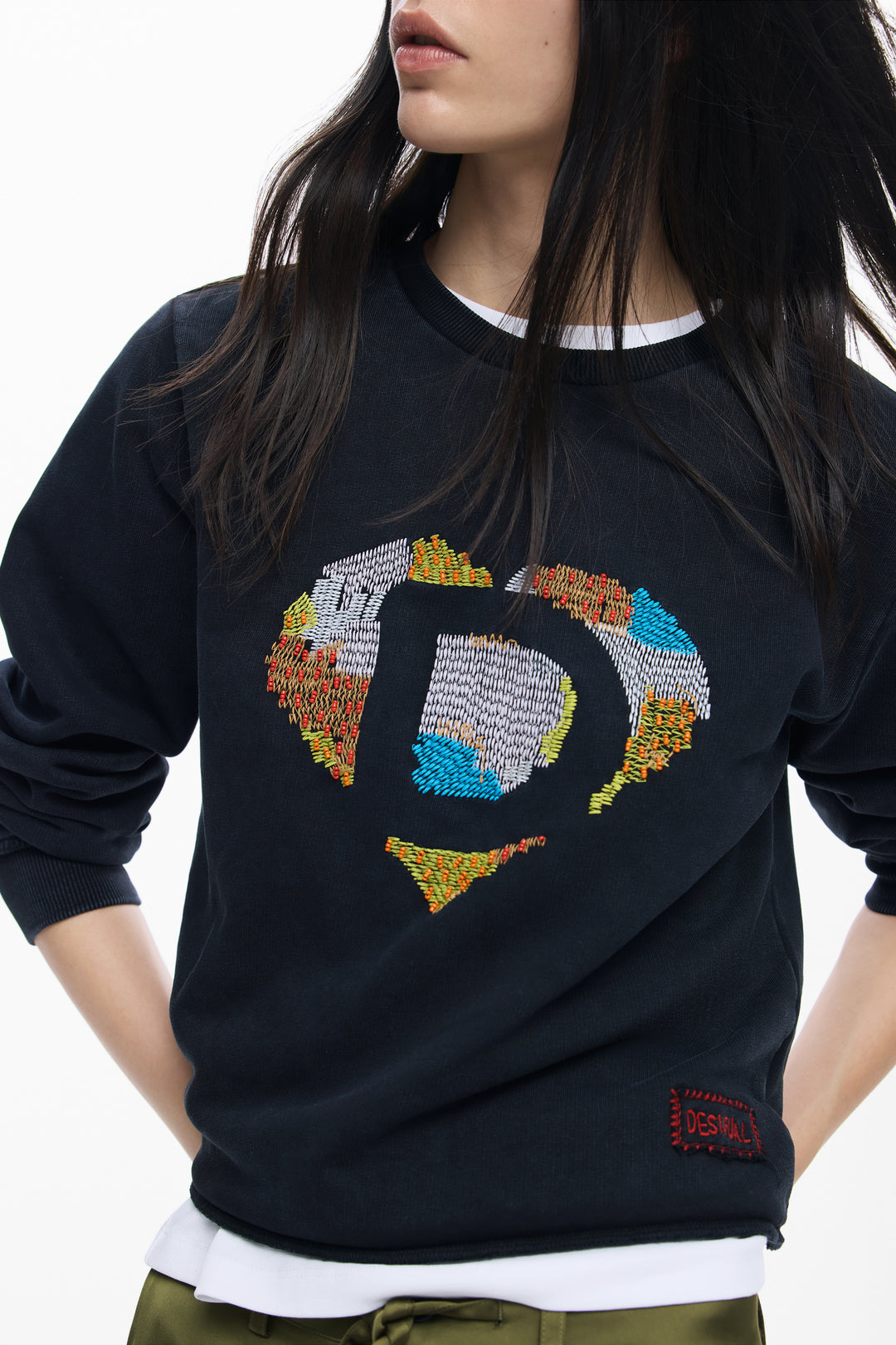 Desigual embroidered heart Sweatshirt